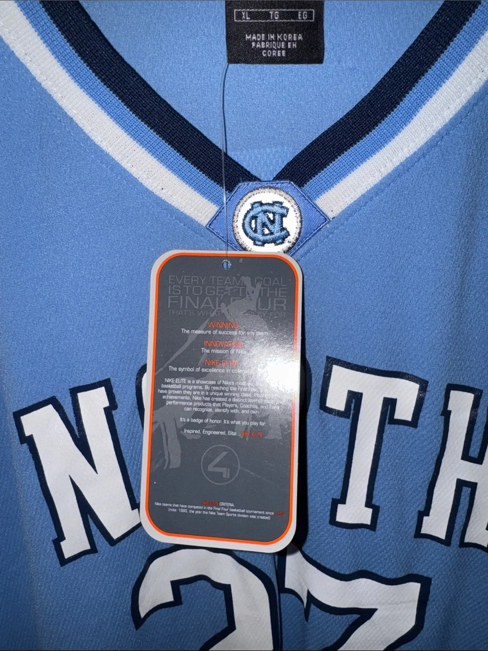 Jordan North Carolina #23 Basketball Jersey - Carolina Blue & White